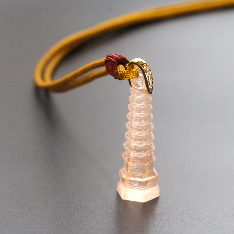 Wear FengShui Liuli Ancient Pagoda Wisdom Necklace