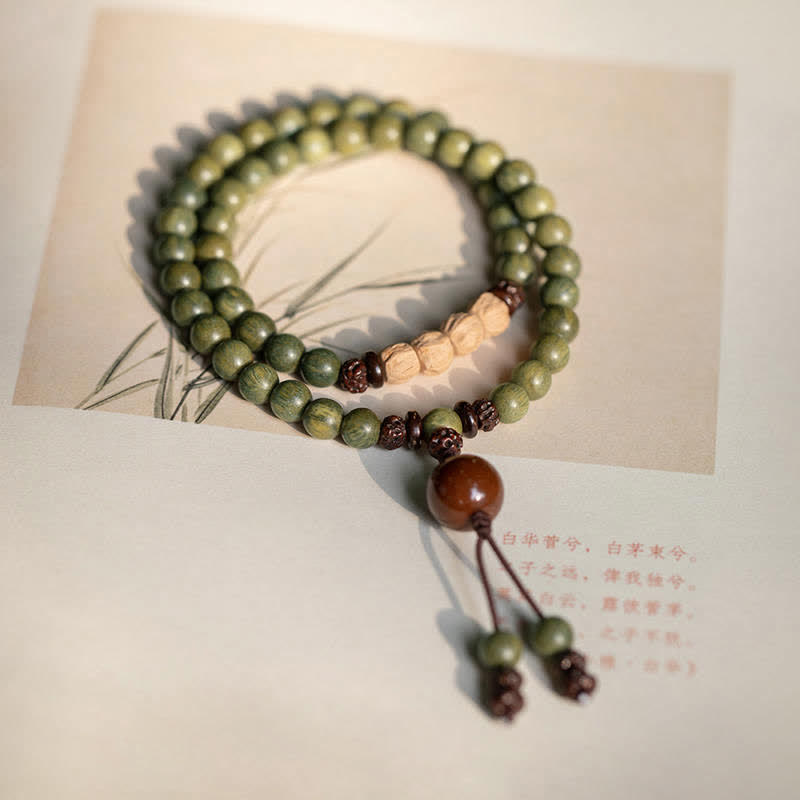 Wear FengShui Green Sandalwood Positive Peace Bracelet