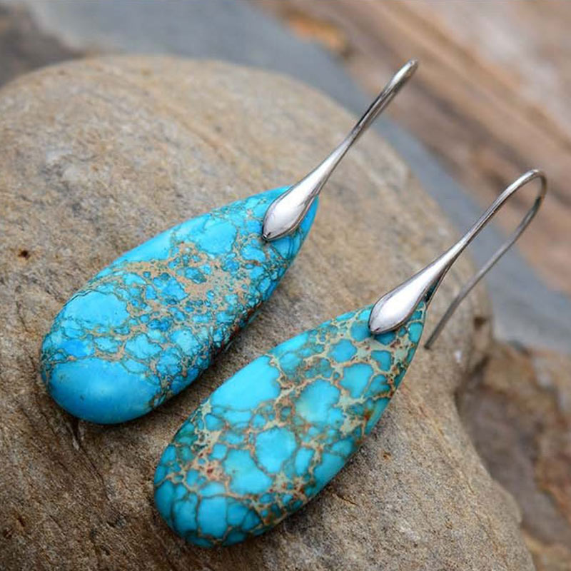 Wear FengShui Emperor Stone Crystal Happiness Earrings