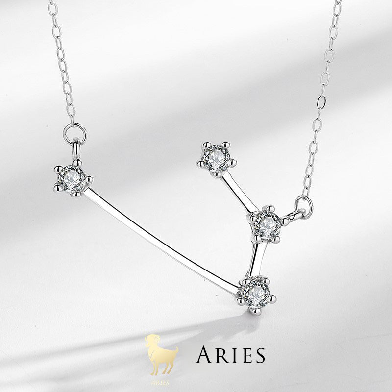 Wear FengShui 925 Sterling Silver 12 Constellations of the Zodiac Astrology Blessing Necklace Pendant