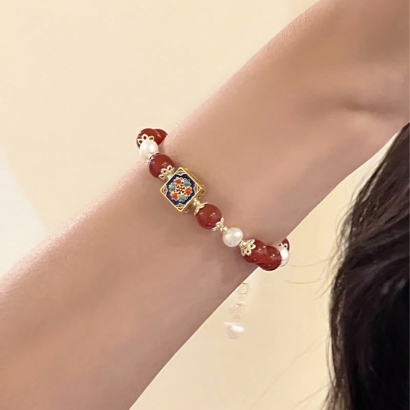 Wear FengShui Red Agate Pearl Confidence Self-acceptance Bracelet