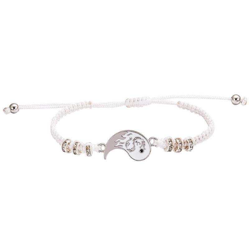 Wear FengShui 2pcs Yin Yang Dragon Couple Bracelet