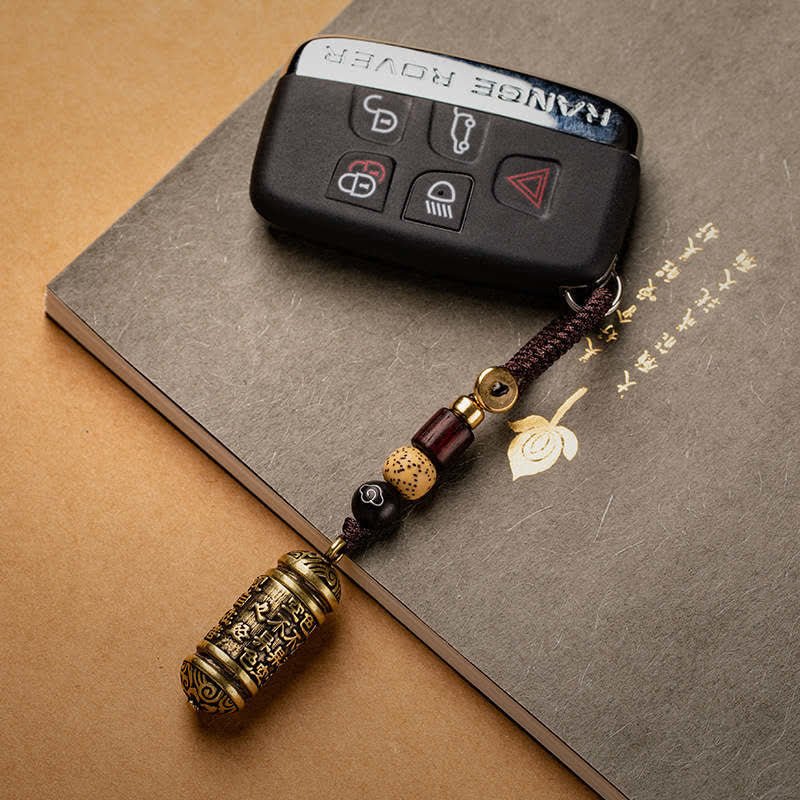 Wear FengShui Heart Sutra Copper Key Chain