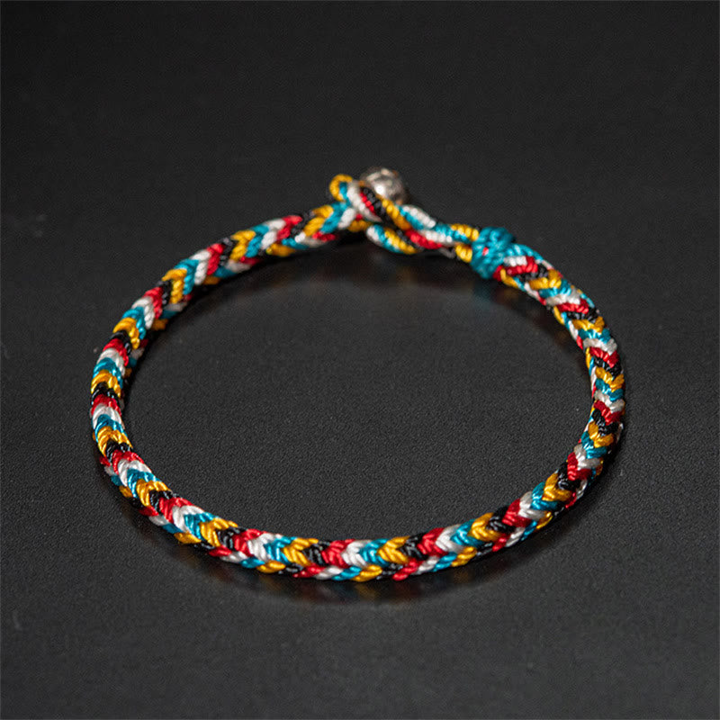 Wear FengShui Tibet Handmade Five Color Thread Protection Braid String Bracelet