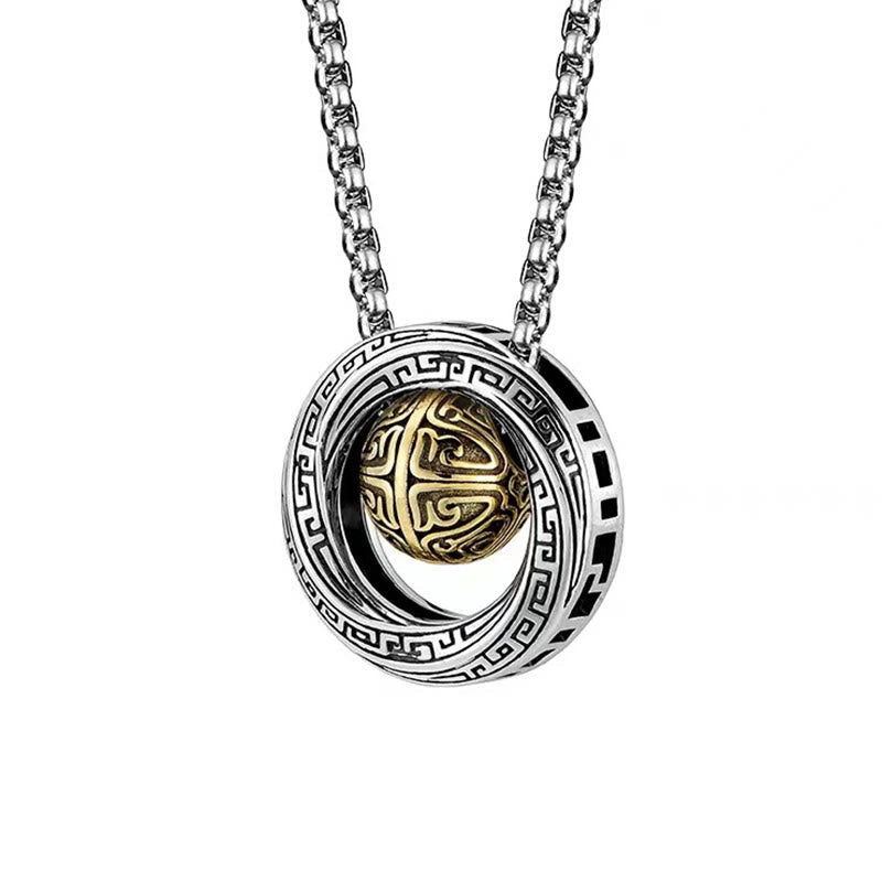 Wear FengShui Mobius Lucky Bead Copper Wealth Necklace Pendant