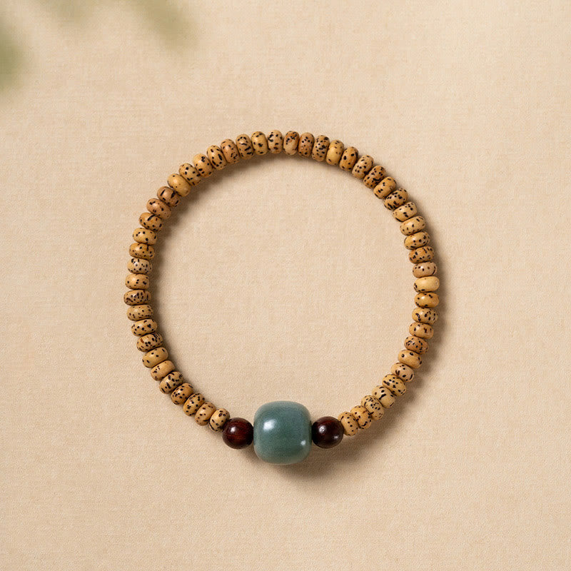 Wear FengShui Bodhi Seed Small Leaf Red Sandalwood Wisdom Bracelet