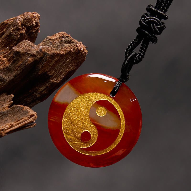 Wear FengShui Various Crystal Amethyst Tiger Eye Green Aventurine Yin Yang Spiritual Necklace Pendant