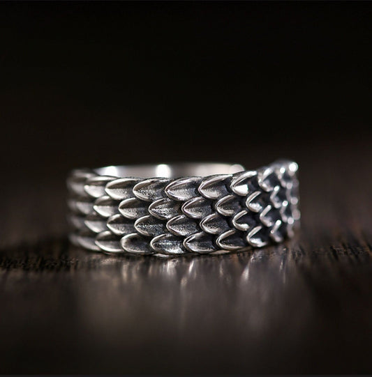 Buddha3bodhi Vintage 925 Silver Dragon Scale Ring