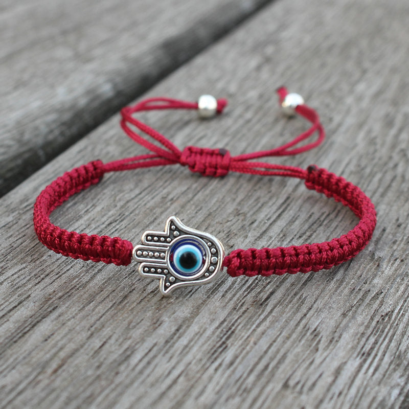 Wear FengShui Handmade Hamsa Symbol Protection Luck String Bracelet