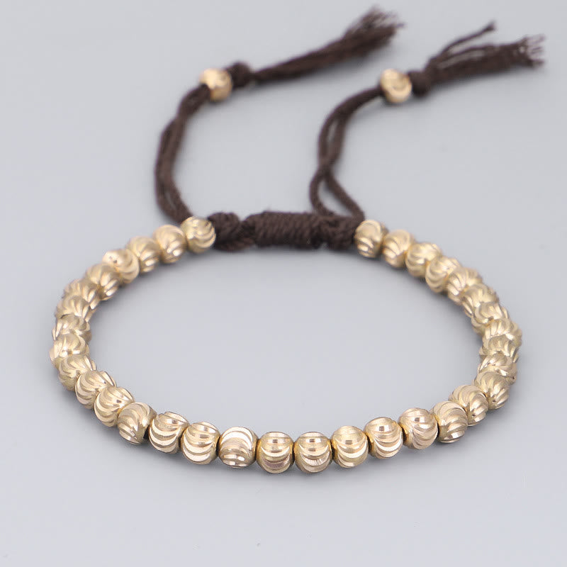 Wear FengShui Tibetan Handmade Copper Bead Luck String Bracelet