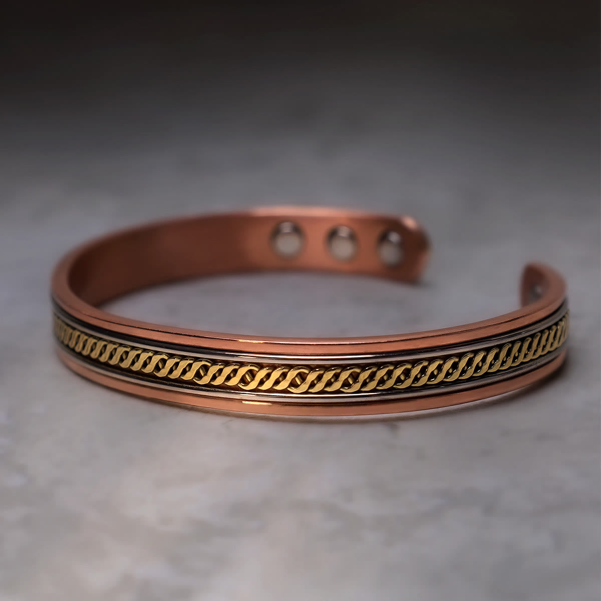 Wear FengShui Magnetic Copper Balance Adjustable Cuff Bracelet Bangle Ring