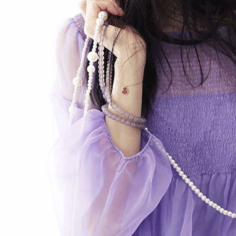 Wear FengShui Natural Amethyst Crystal Meditation Healing Bracelet
