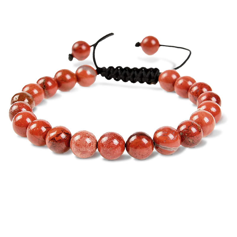 Wear FengShui Natural Healing Power Gemstone Crystal Beads Unisex Adjustable Macrame Bracelet
