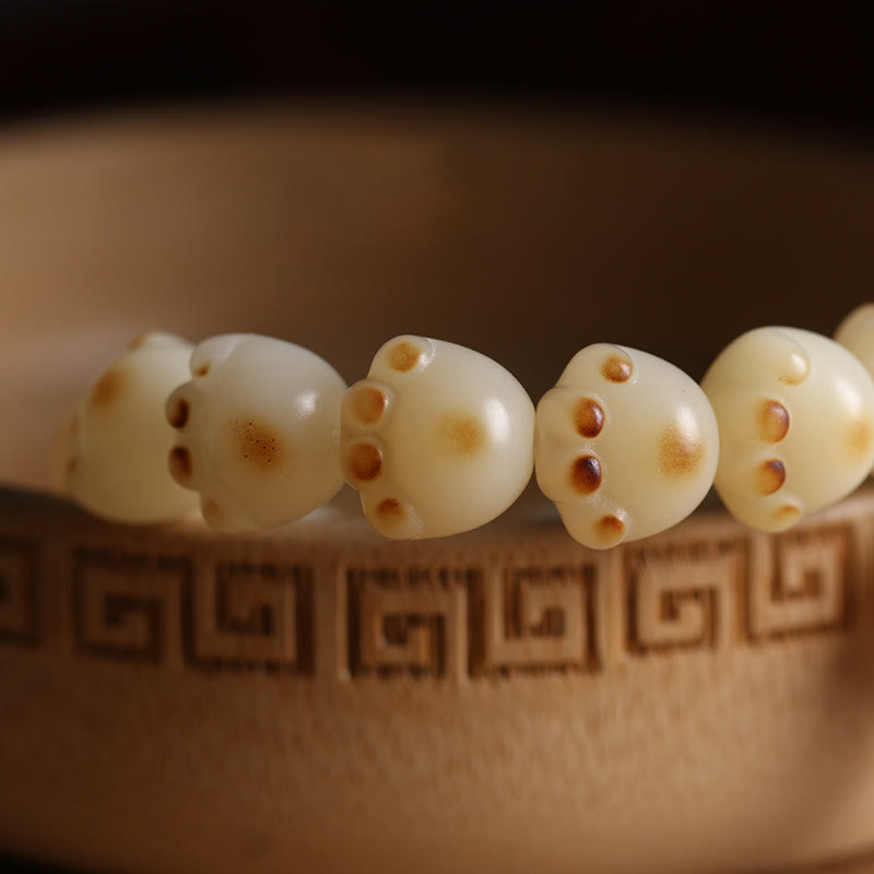 Wear FengShui Cute Lucky Cat Bodhi Seed Cat Paw Harmony Bracelet