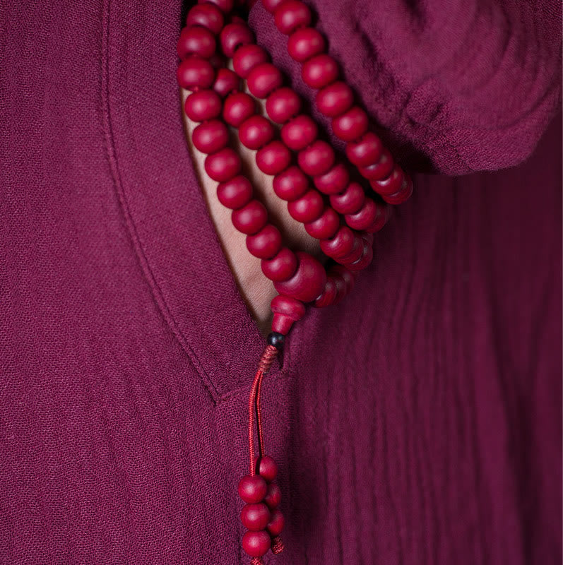 Wear FengShui 108 Mala Beads Natural Abelia Biflora Wood Protection Bracelet
