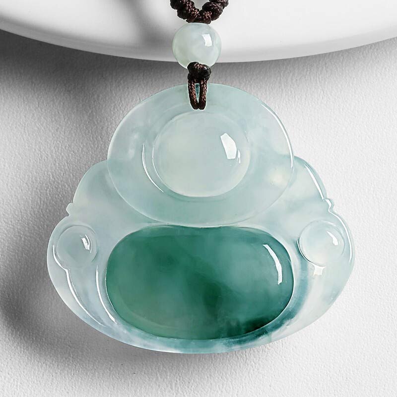 Wear FengShui Cyan Jade Luck Necklace Pendant