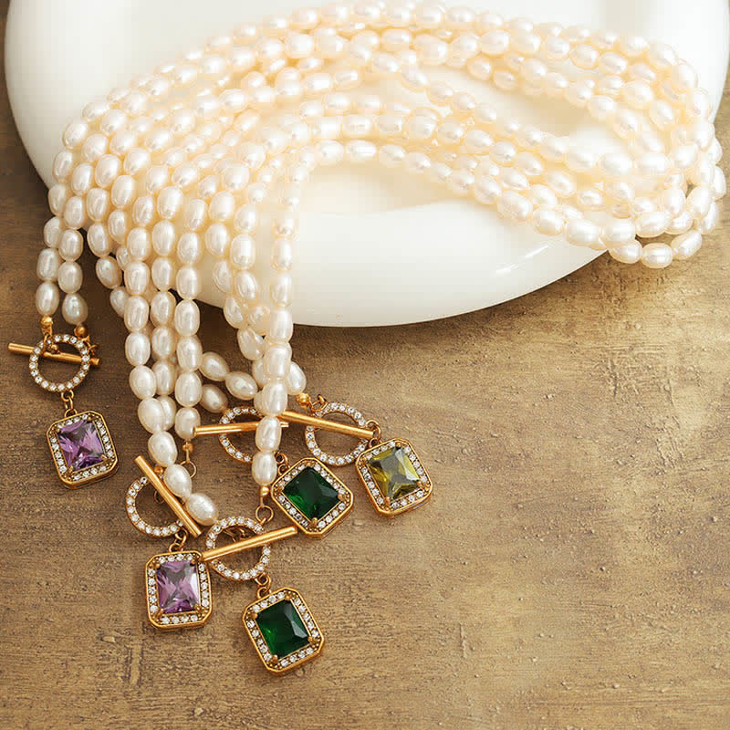Wear FengShui Pearl Zircon Wealth Charm Necklace Pendant