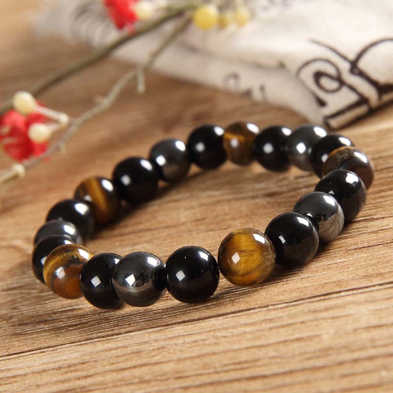 Wear FengShui Tibetan Tiger's Eye Bracelet Necklace Set