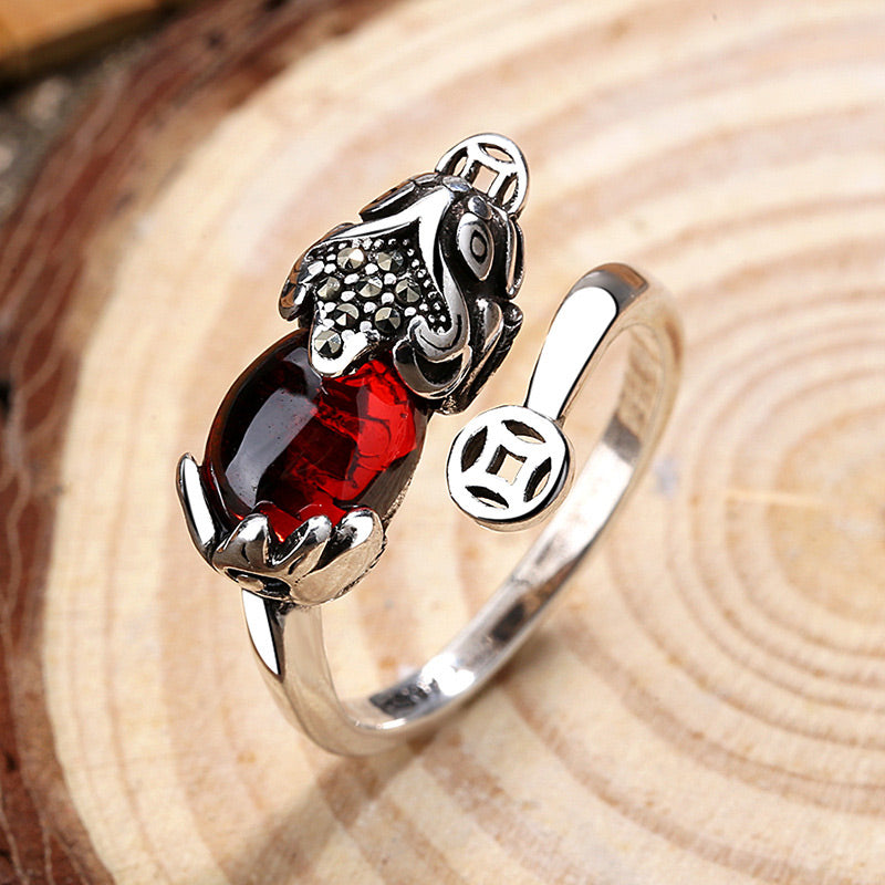 Wear FengShui FengShui Genstone PiXiu Wealth Adjustable Ring
