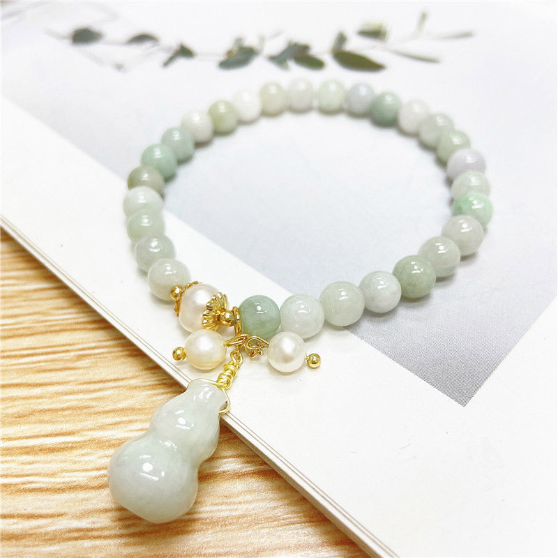 Wear FengShui Jade Gourd Blessing Protection Charm Bracelet