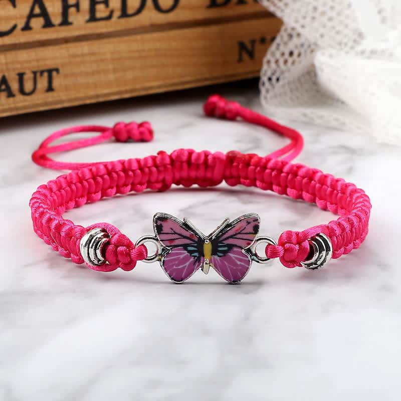 Wear FengShui Butterfly Freedom Love String Charm Bracelet