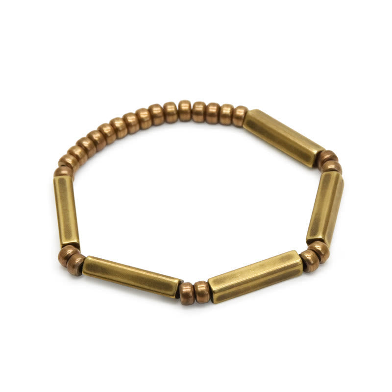 Wear FengShui Tibetan Simple Design Copper Wealth Luck Bracelet