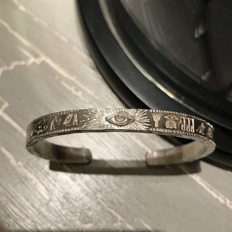 Wear FengShui Eye Of Horus Protection Copper Cuff Bracelet Bangle