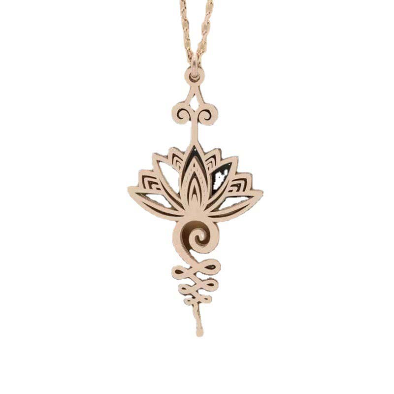 Wear FengShui Lotus Luck Wealth Necklace Pendant