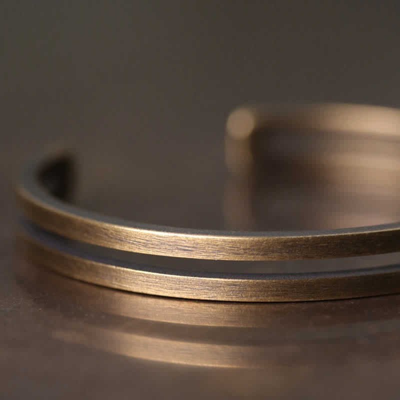 Wear FengShui Rustic Copper Luck Viking Cuff Bracelet