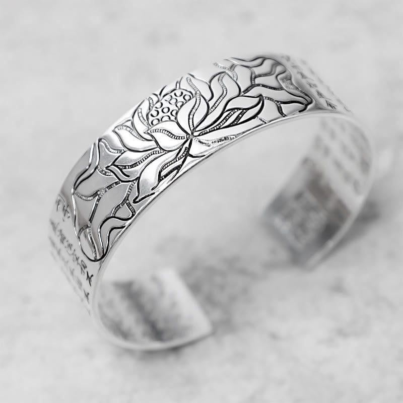 Wear FengShui Tibetan Lotus White Copper Luck Bracelet