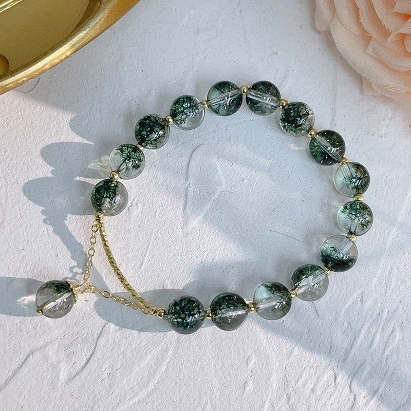 Wear FengShui Green Phantom Crystal Confidence Charm Bracelet