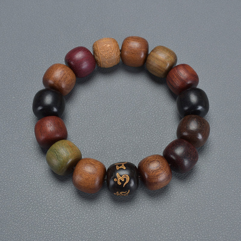 Wear FengShui Tibet Various Wood Om Mani Padme Hum Purity Bracelet