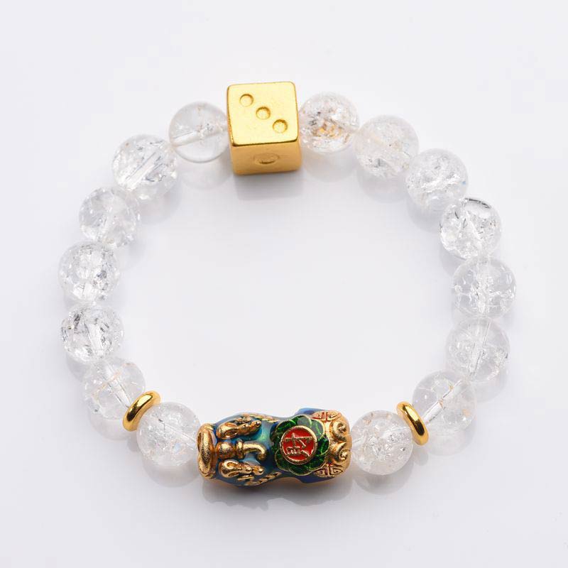 Buddha3bodhi Color-Changing Pixiu White Crystal Dice Wealth Bracelet