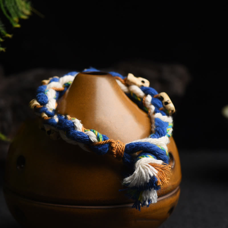 Wear FengShui Tibetan Zakiram Goddess of Wealth Bead Engraved Handmade Luck Bracelet