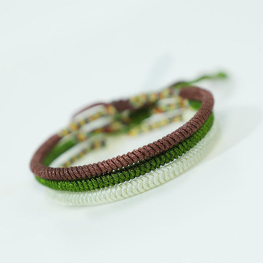 Wear FengShui 3Pcs Tibetan Handmade Multicolored Luck King Kong Knot Auspiciousness Bracelet