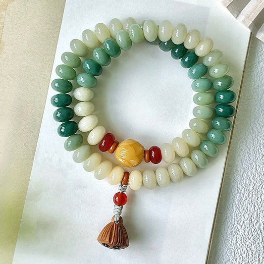Double-Wrap Bodhi Bead Bracelet – Elegant & Minimalist Styles in Soft, Serene Tones