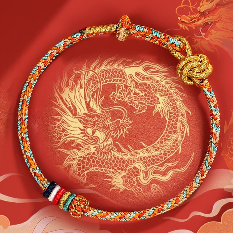 Wear FengShui Handmade Dunhuang Colorful Rope Protection Braid String Bracelet
