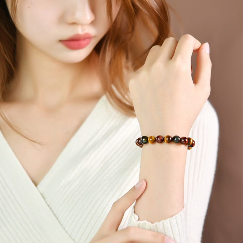 Wear FengShui Natural Tiger Eye Positive Protection Bracelet