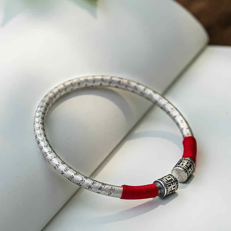 Wear FengShui Tibet Om Mani Padme Hum Luck Red String Bracelet Bangle