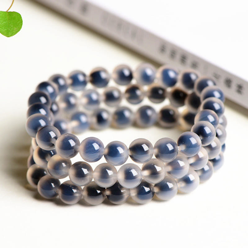 Wear FengShui Natural Colorful Candy Agate Harmony Strength Bead Bracelet