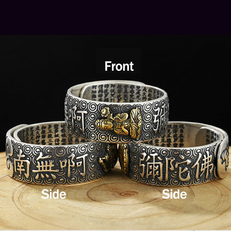Wear FengShui Chinese Zodiac Natal Buddha Wealth Luck Adjustable Ring