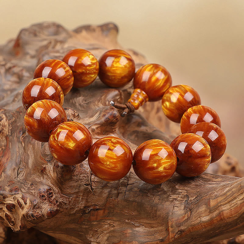 Wear FengShui Golden Sea Willow Success Positive Bracelet Mala