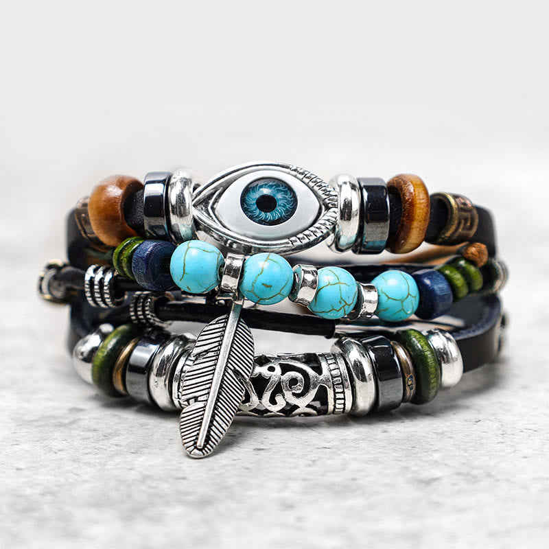 Wear FengShui Tibetan Turquoise Evil Eye Purification Bracelet