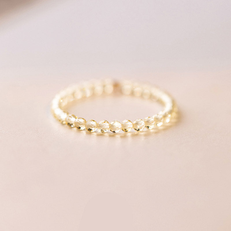 Wear FengShui Natural Citrine Happiness Prosperity Ring