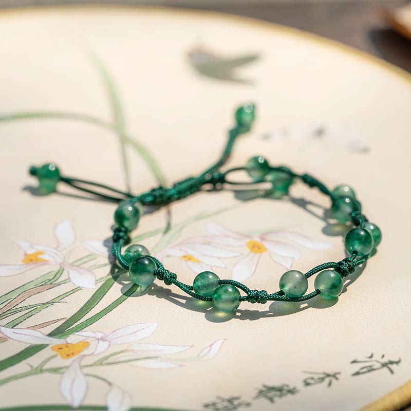 Wear FengShui Red Agate Moss Agate Cinnabar Calm Bracelet