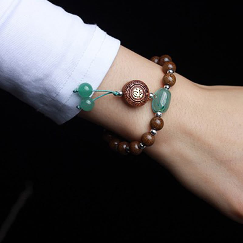 Wear FengShui Abelia Biflora Wood Happiness Protection Bracelet