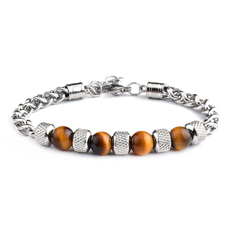 Wear FengShui Black Onyx Tiger Eye Bead Courage Bracelet