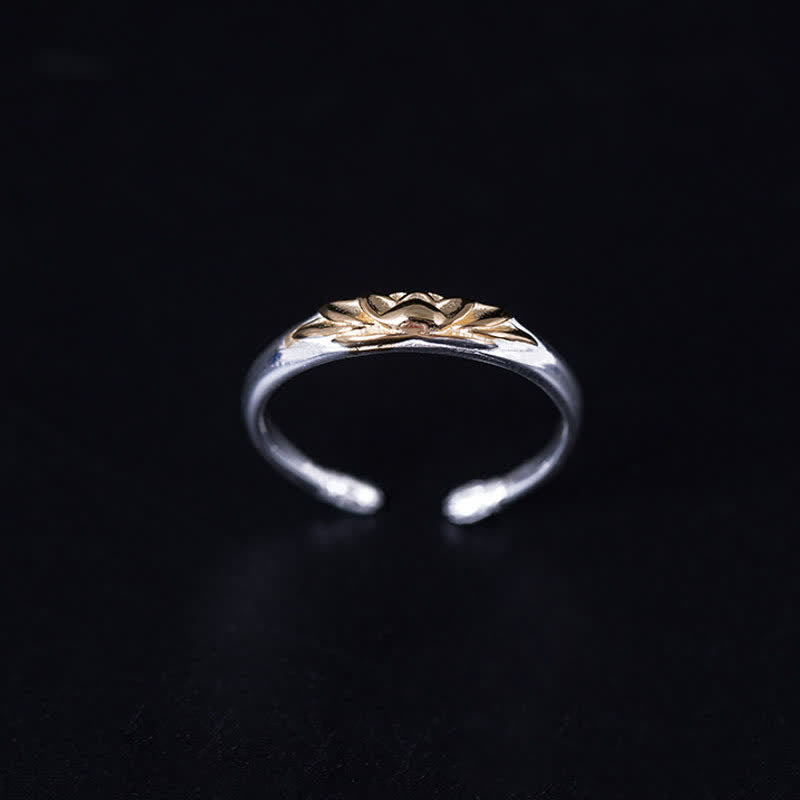 Wear FengShui 925 Sterling Silver Lotus Flower New Beginning Ring