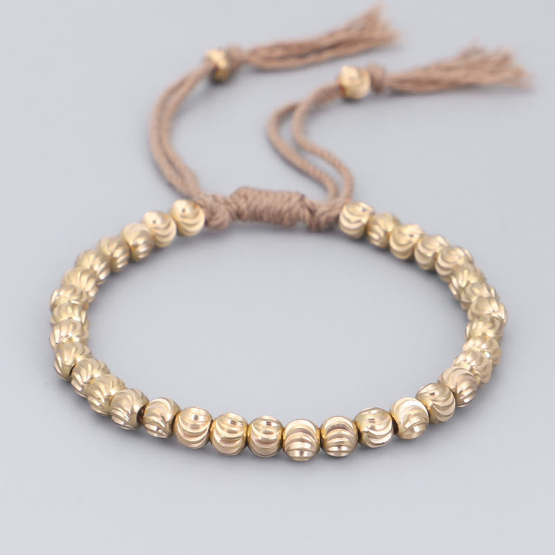 Wear FengShui Tibetan Handmade Copper Bead Luck String Bracelet