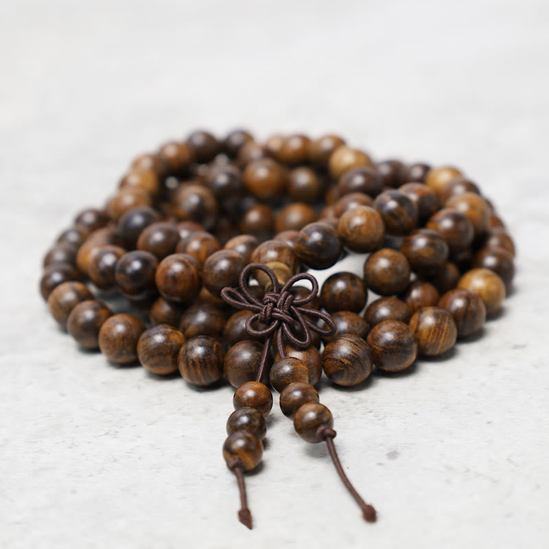 Wear FengShui 108 Mala Beads Bracelet Prayer Meditation Sandalwood Elastic